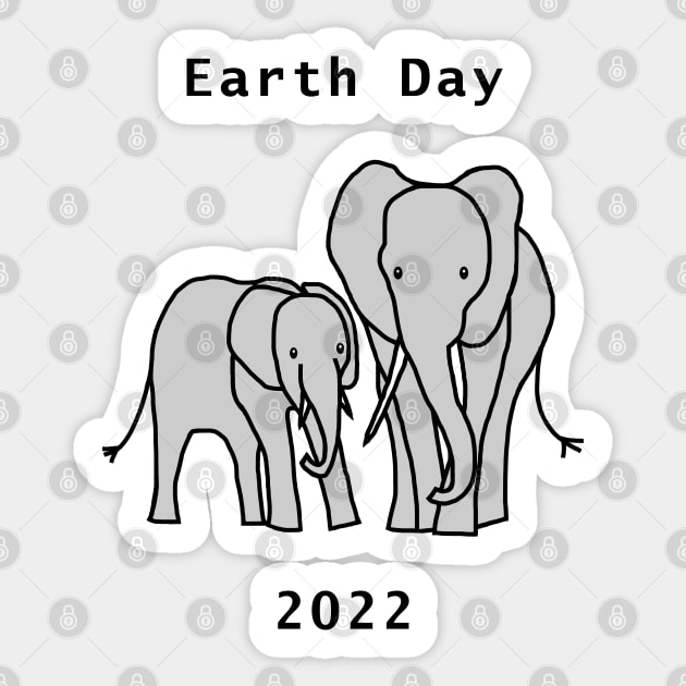 Earth Day 2022 Elephants Sticker by ellenhenryart